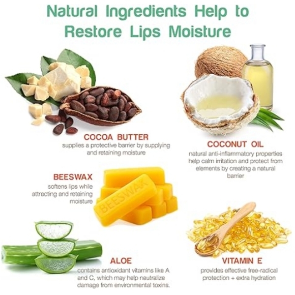 Nature's Bees Cocoa Butter Flavor Lip Balms Moisturizer 0.15 oz. Shea Butter New - Picture 2 of 2